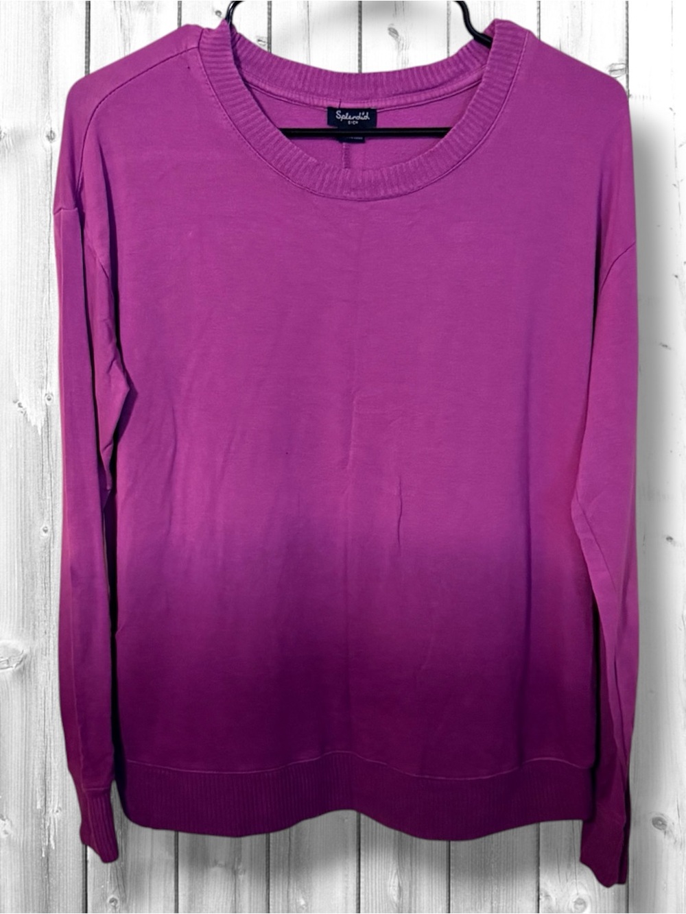 🌼Splendid Women's Long Sleeve Crewneck Sweater in Magenta